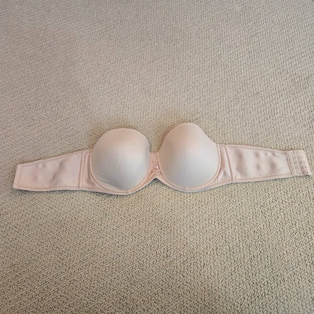 Vanity Fair Underwire Smoothing Strapless Bra 42DD Beige